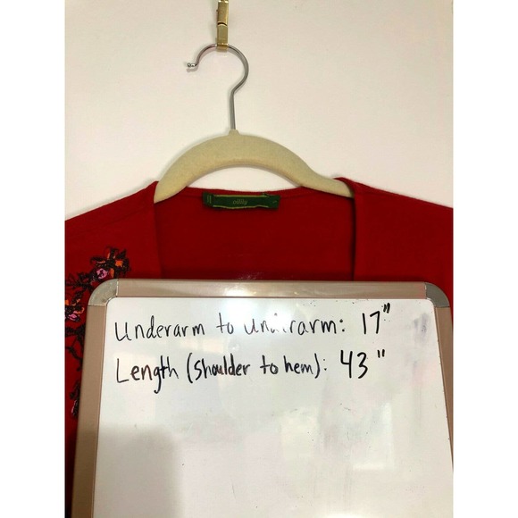 Oilily Maxi Wrap Dress Red Embroidered Long Sleeve - Picture 5 of 6